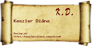 Keszler Diána névjegykártya